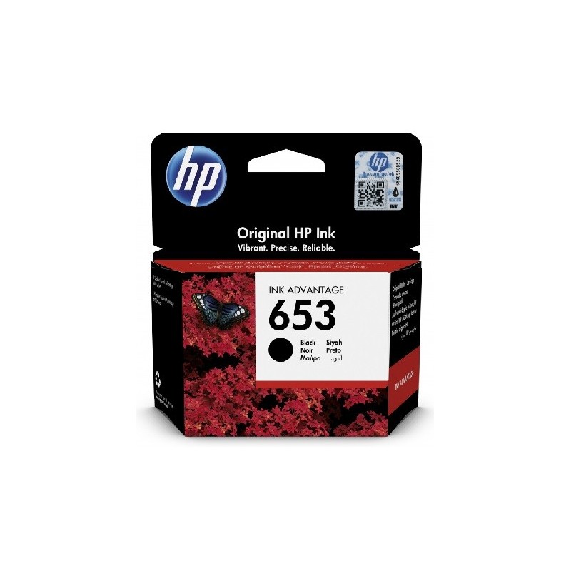 Cartouche noire HP pour Deskjet Ink Advantage 2376,... (N°653)