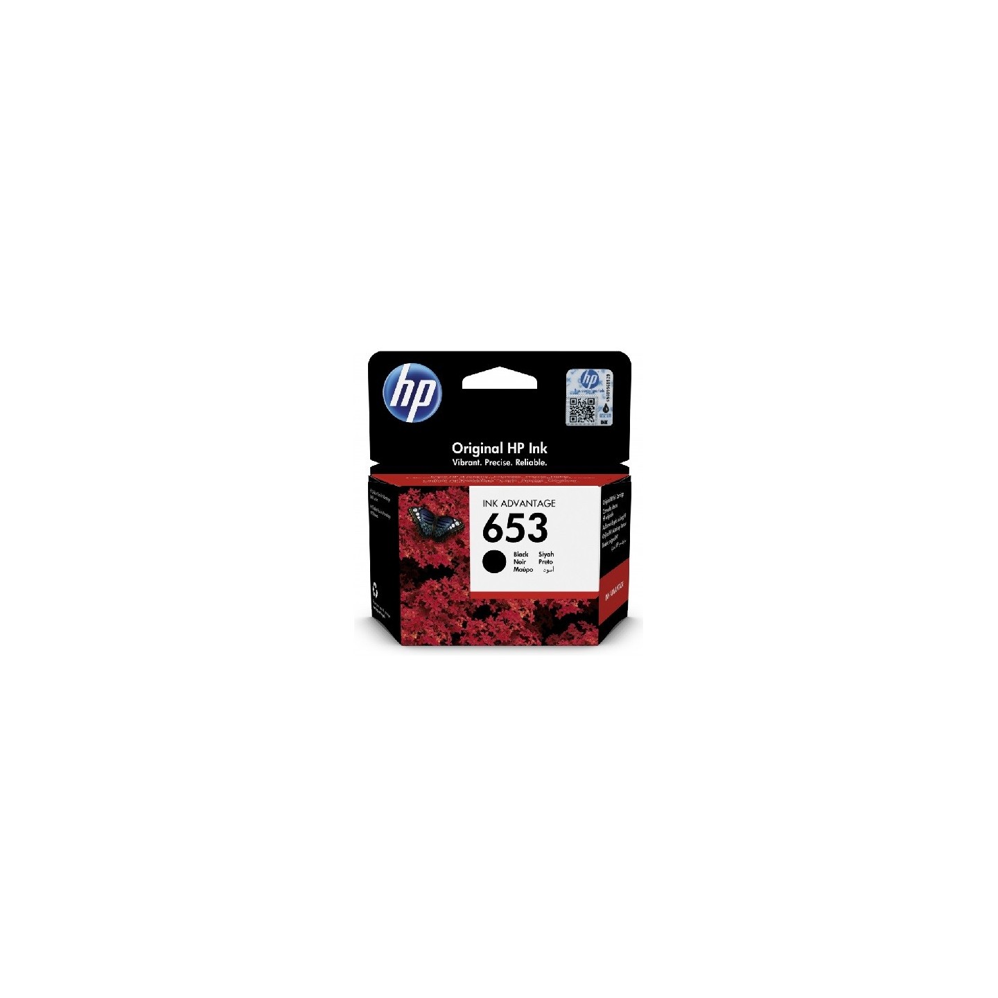 Cartouche noire HP pour Deskjet Ink Advantage 2376,... (N°653)