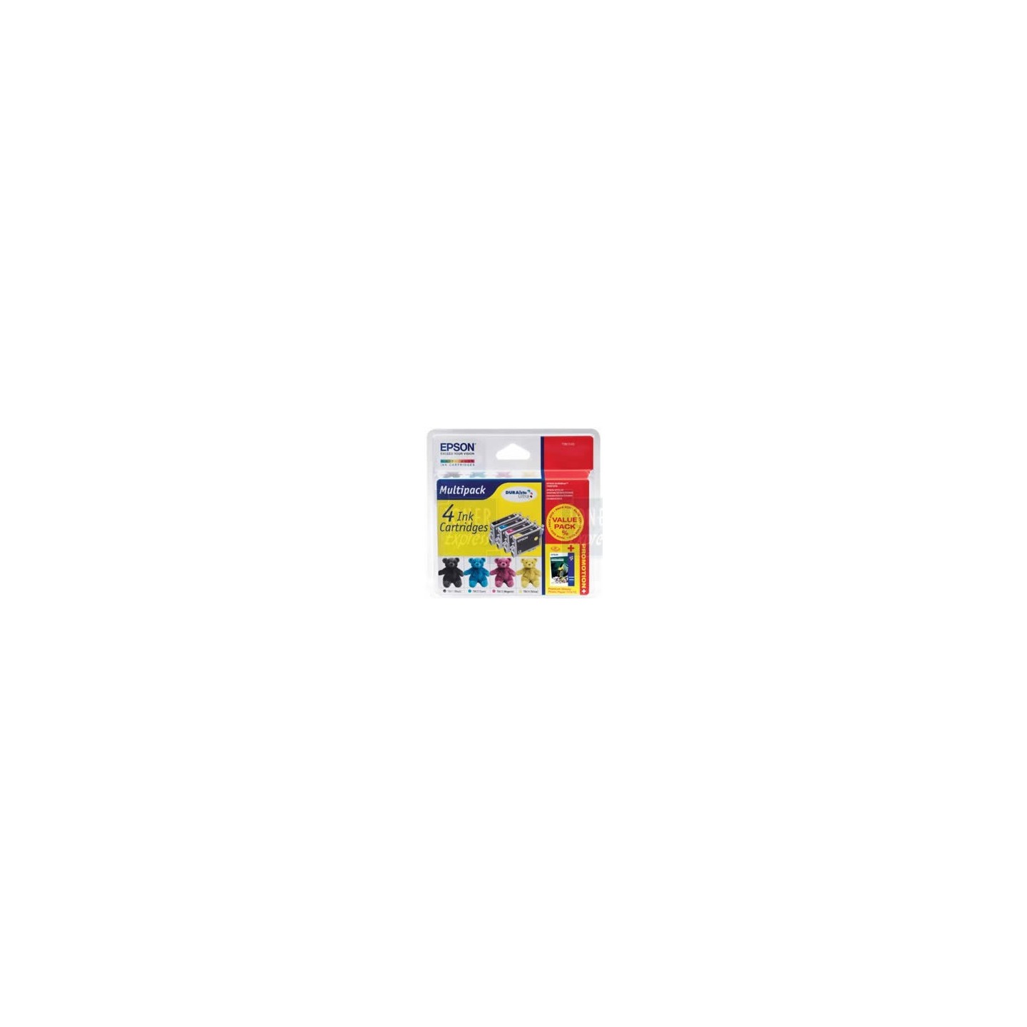 Pack de 4 cartouches EPSON T0611 T0612 T0613 T0614 (Cyan/Magenta/Jaune/Noire), Toner Express : achat en ligne de Pack de 4 carto