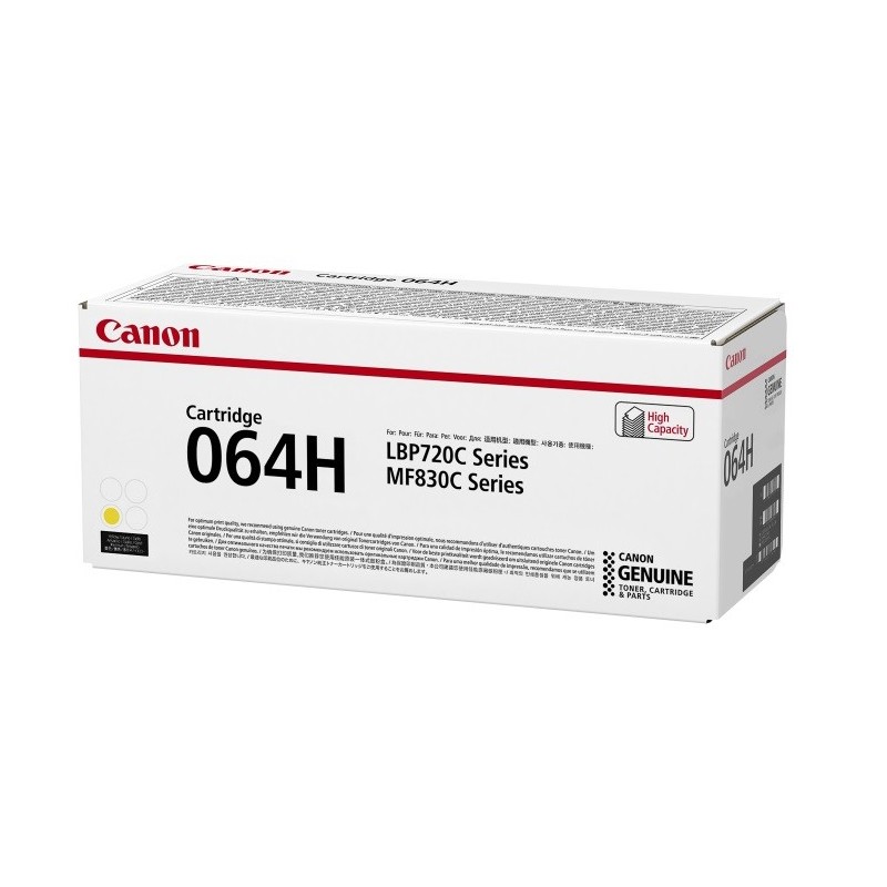 Cartouche Toner Jaune Haute Capacité Canon N° 064H pour i SENSYS MF832Cdw