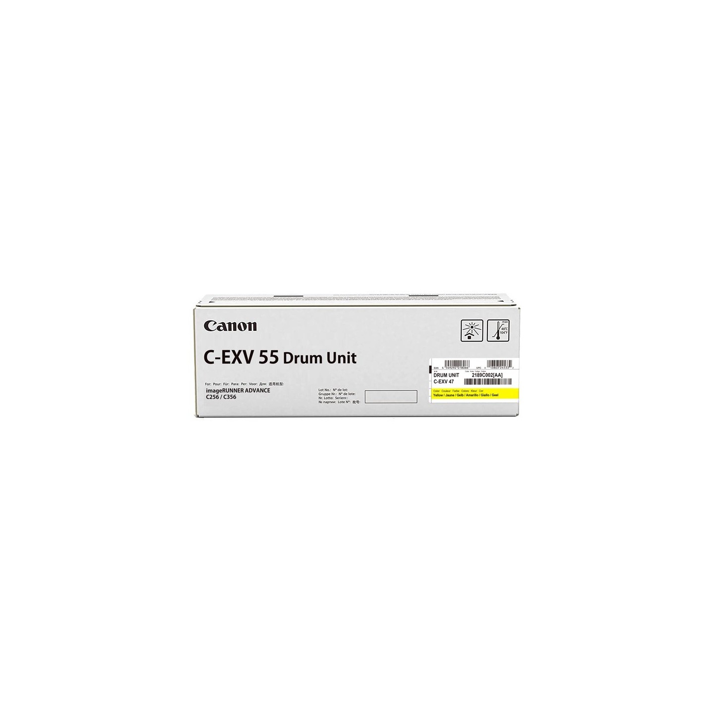 Tambour Jaune Canon pour imageRUNNER ADVANCE C256i/ C356i/ C356P (C-EXV55)