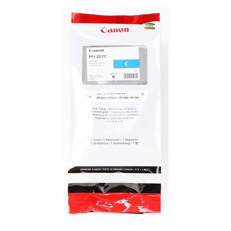 Encre Cyan Canon pour  / IPF680 / IPF780..... (PFI-207)