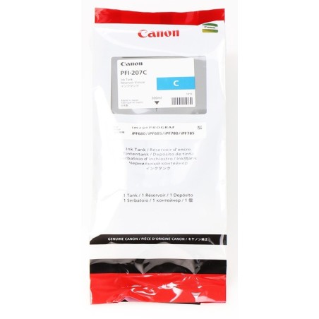 Encre Cyan Canon pour  / IPF680 / IPF780..... (PFI-207)