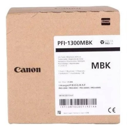 Cartouche Jet d'encre Noir Matt  CANON (330ml) pour ImagePrograf PRO (PFI1300MBK)