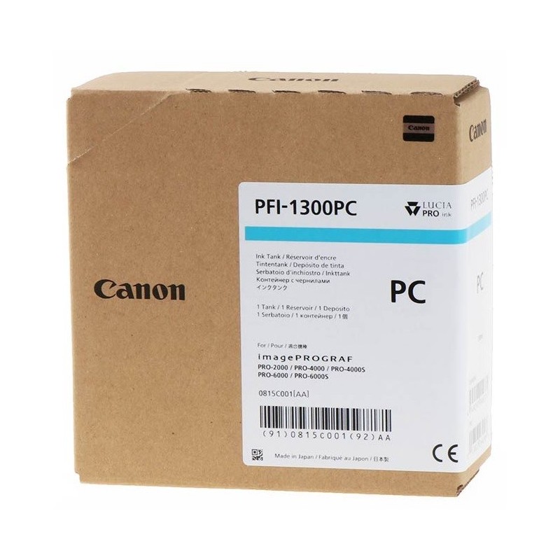 Cartouche Jet d'encre Photo Cyan CANON (330ml) pour ImagePrograf PRO (PFI1300PC)