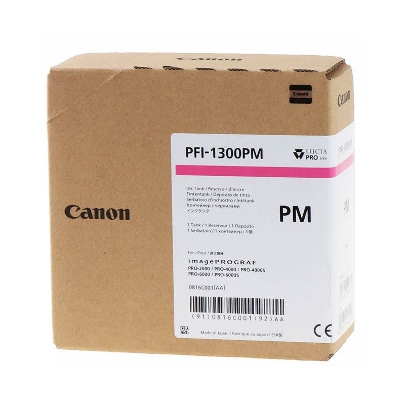 Cartouche Jet d'encre Photo Magenta CANON (330ml) pour ImagePrograf PRO (PFI1300PM)