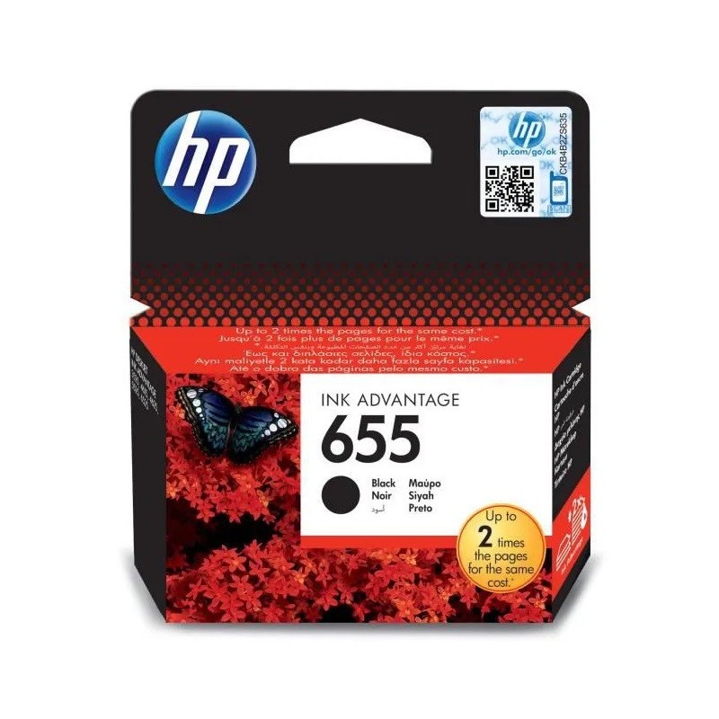 Cartouche noire HP pour Deskjet Ink Advantage 4615,... (N°655)