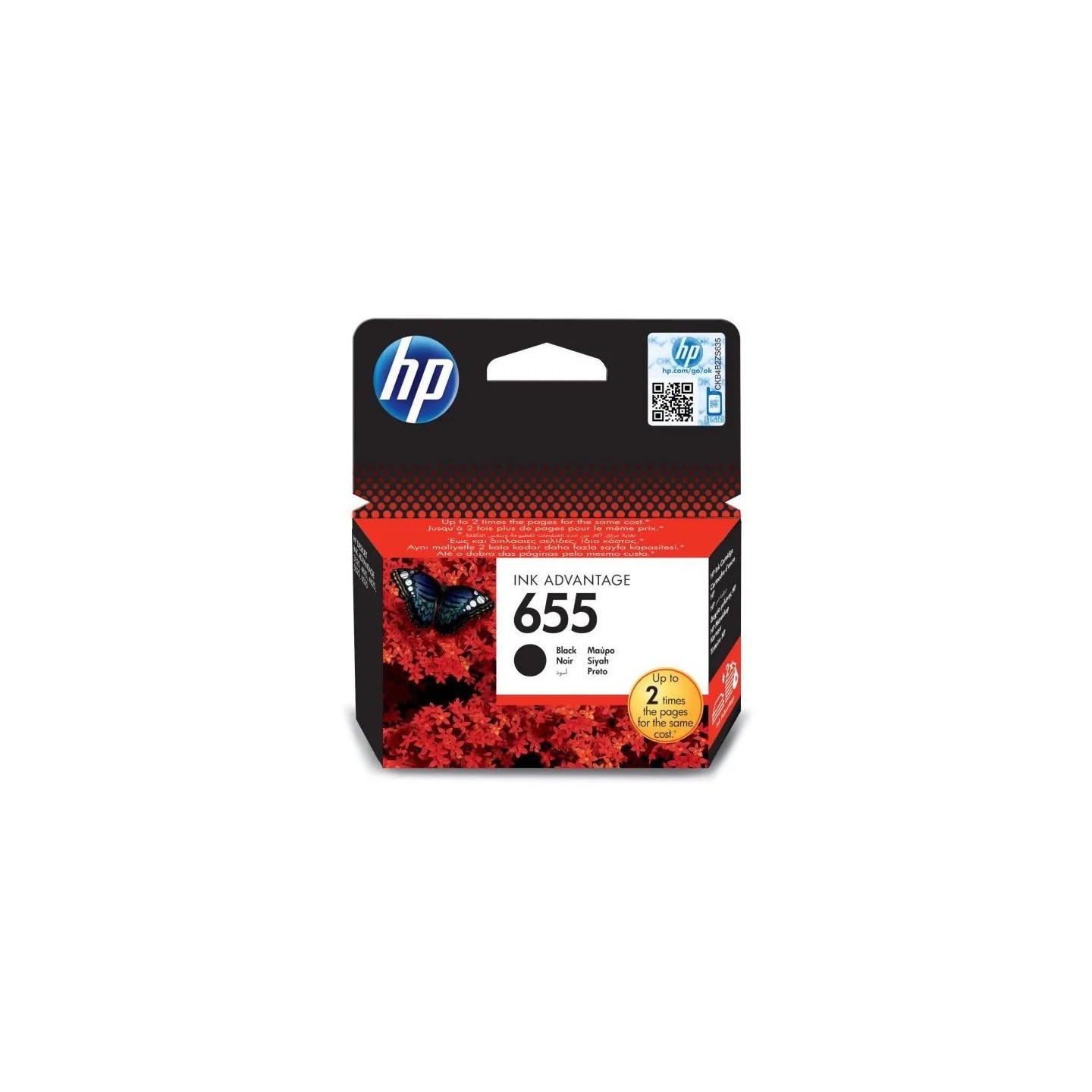 Cartouche noire HP pour Deskjet Ink Advantage 4615,... (N°655)