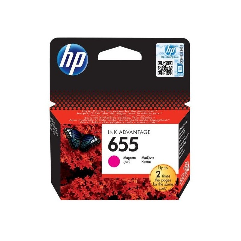 Cartouche Magenta HP pour Deskjet Ink Advantage 4615,... (N°655)