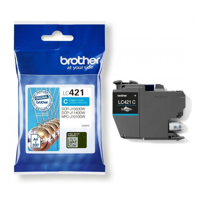 Cartouche Cyan Brother pour DCP-J1050dw / DCP-J1140dw / MFC-J1010dw
