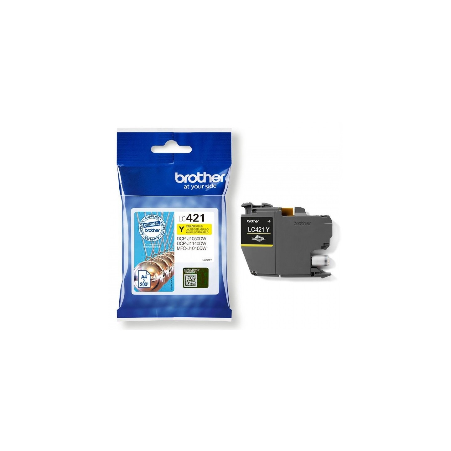 Cartouche Jaune Brother pour DCP-J1050dw / DCP-J1140dw / MFC-J1010dw