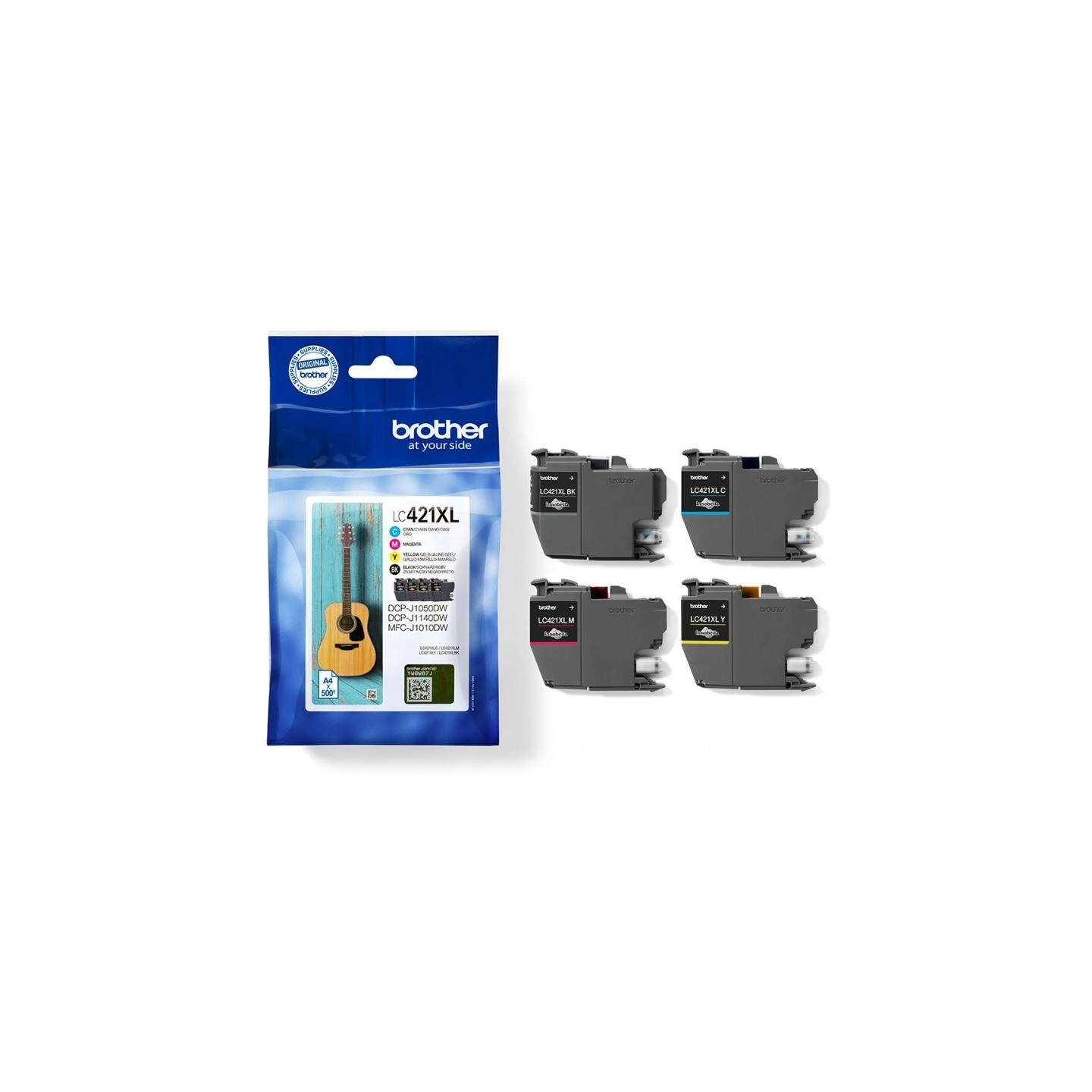 Pack 4 Cartouches Brother Haute Capacité pour DCP-J1050dw / DCP-J1140dw / MFC-J1010dw