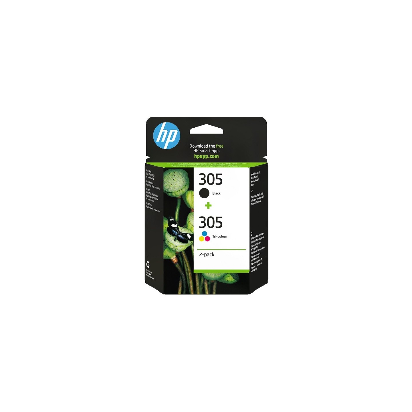 Pack 2 Cartouches Jet d'encre HP N°305 Noir et Couleur