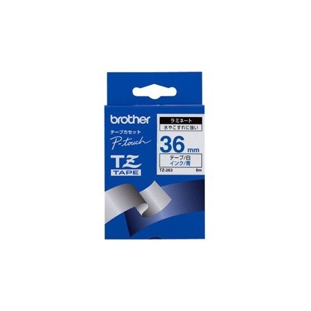 Ruban Matriciel bleu/blanc Brother  (TZ-263)  36mm, Toner Express : achat en ligne de Ruban Matriciel bleu/blanc Brother  (TZ-26