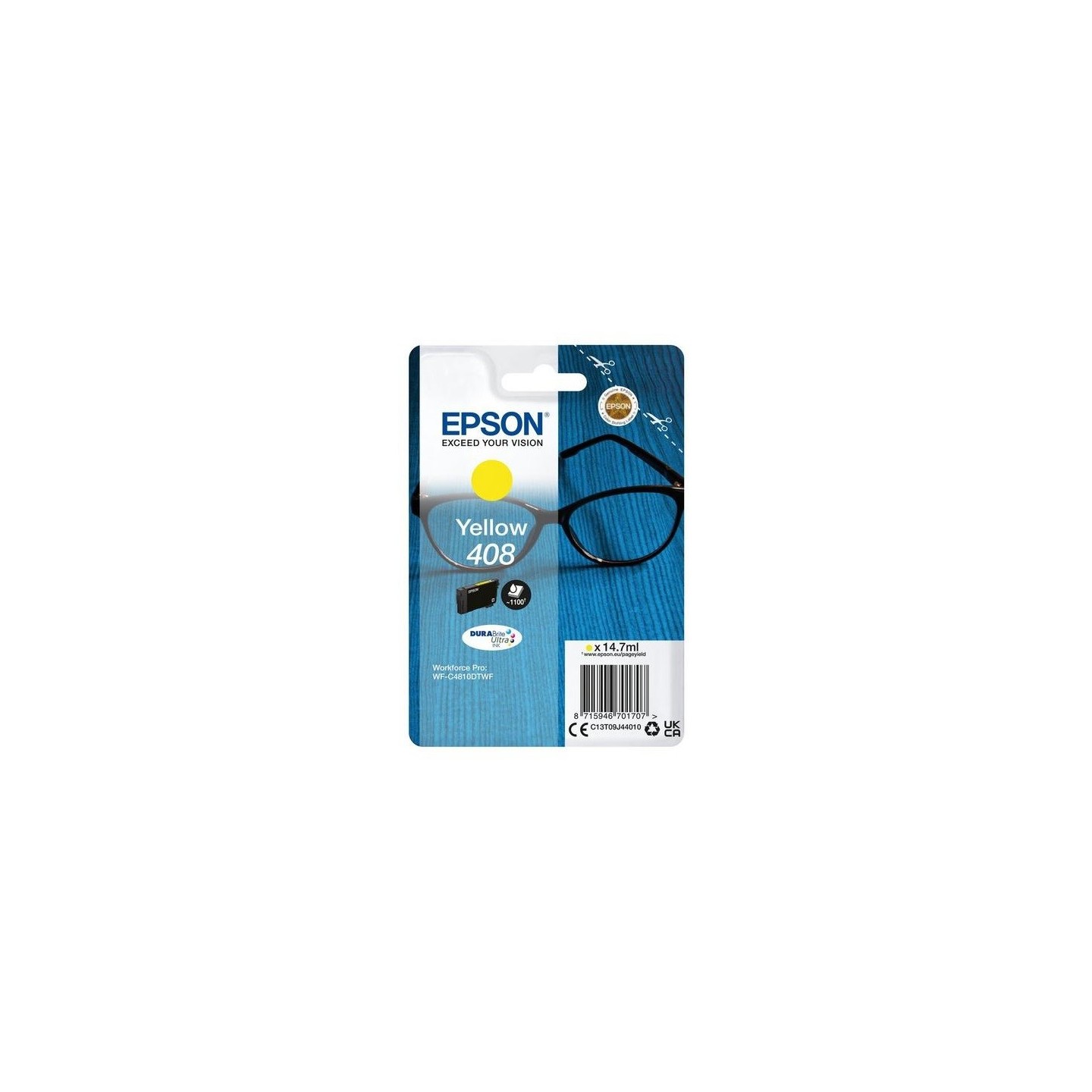 Cartouche d'encre Jaune Epson pour WorkForce Pro WF-C4810, ... (408)