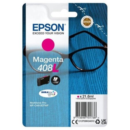 Cartouche d'encre Magenta Haute Capacité Epson pour WorkForce Pro WF-C4810, ... (408L)