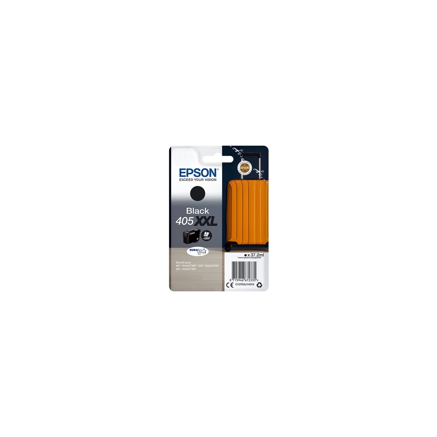 Cartouche d'encre noire Très Haute Capacité Epson pour WorkForce Pro WF-7830dtwf, ... (405XXL)