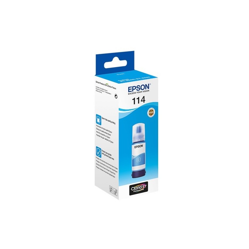 Cartouche Cyan Epson pour EcoTank  ET-8500, ... (114)