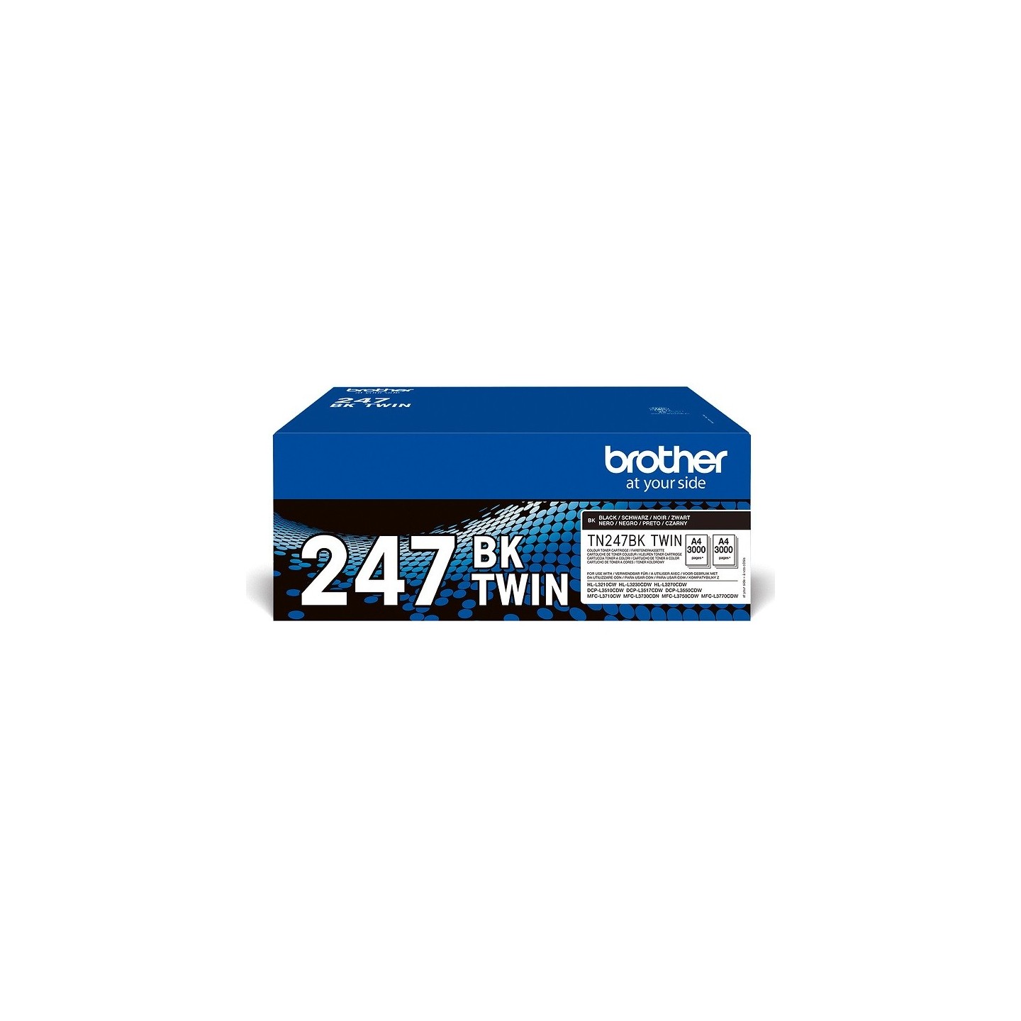 Pack de 2 Toners Noir Haute Capacité Brother pour DCP L3510CDW/ HL L3210CW/ MFC L3710CW ... (TN247BKTWIN)