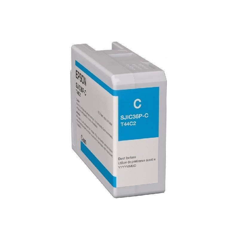 Cartouche d'encre Cyan Epson pour ColorWorks C6500, ... (SJIC36P-C)