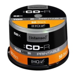 Intenso CD-R 80min. 700MB, 52 speed - inkjet printable - spindle 50pack 