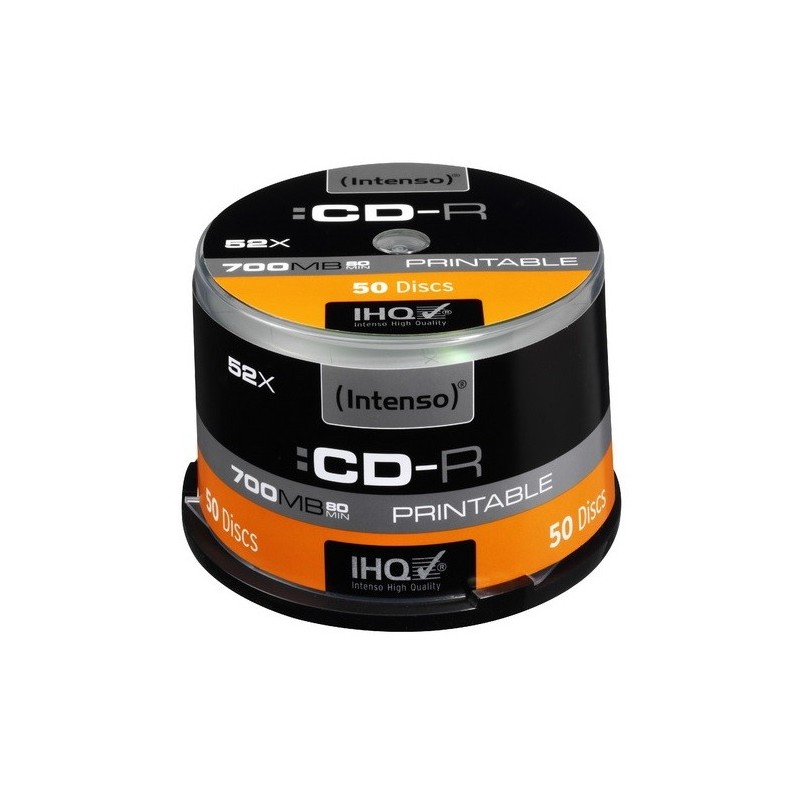 Intenso CD-R 80min. 700MB, 52 speed - inkjet printable - spindle 50pack 