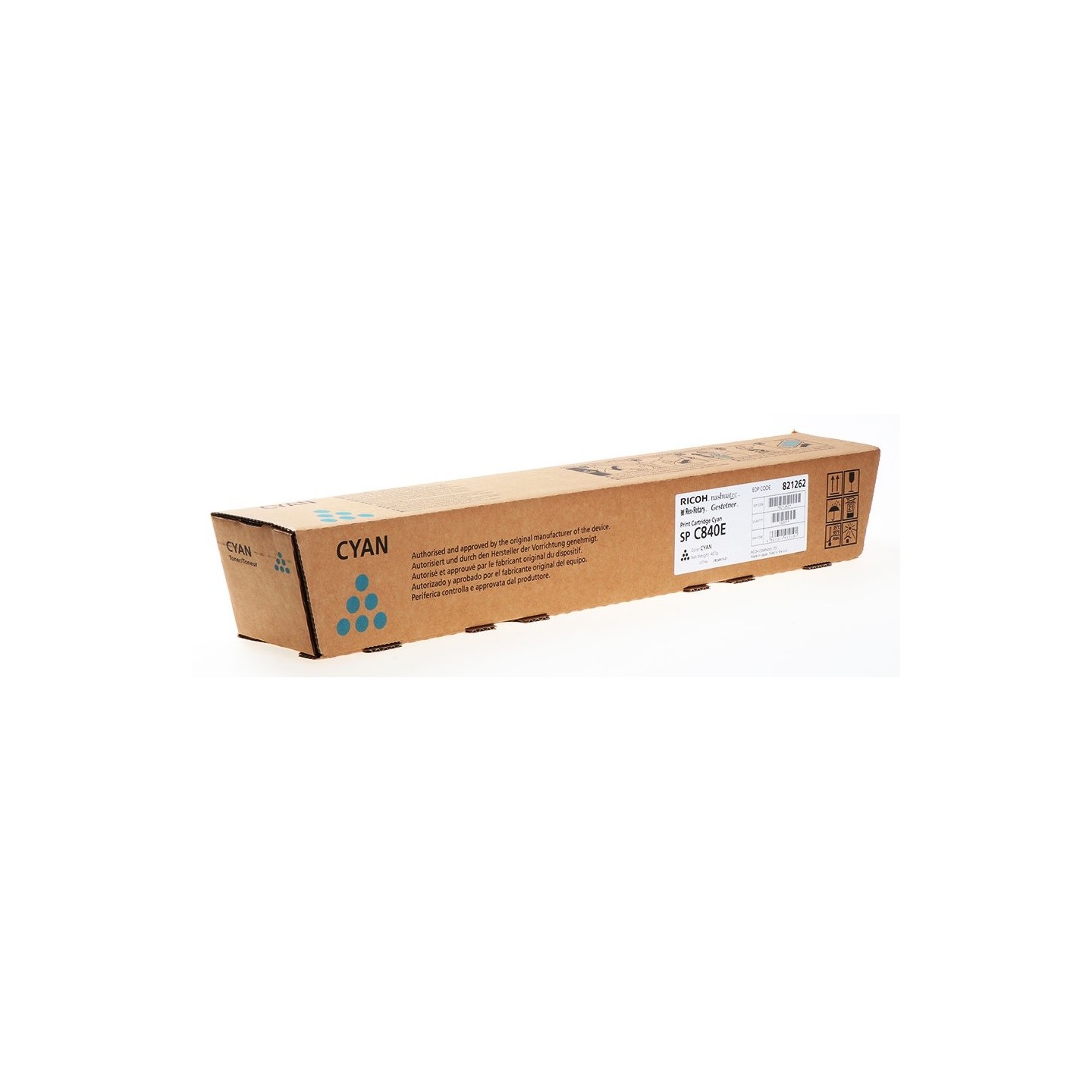 Toner Cyan Ricoh pour SPC840DN / SPC842DN (821262)