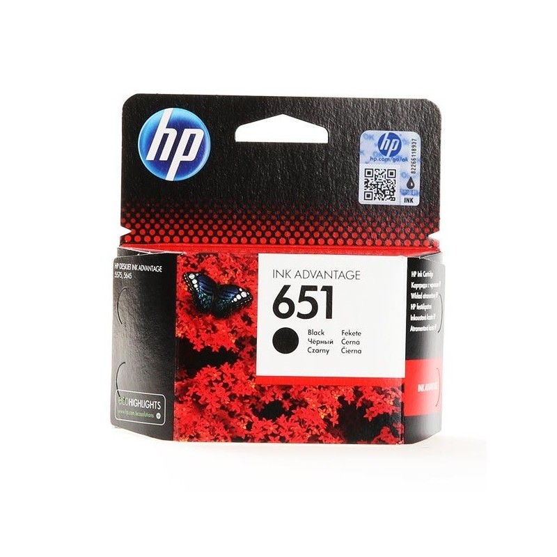 Cartouche Noire HP n°651 pour Deskjet Ink Advantage 5575...