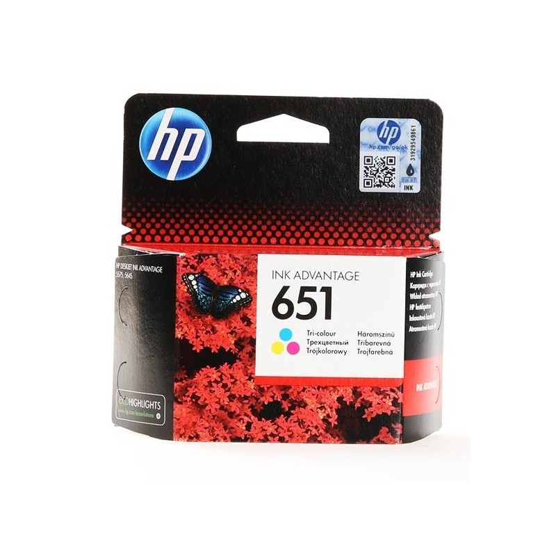 Cartouche Couleur HP n°651 pour Deskjet Ink Advantage 5575...