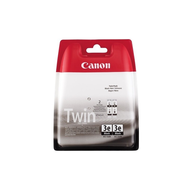 Pack de 2 Cartouches d'encre Noire  CANON (BCI3eBk)