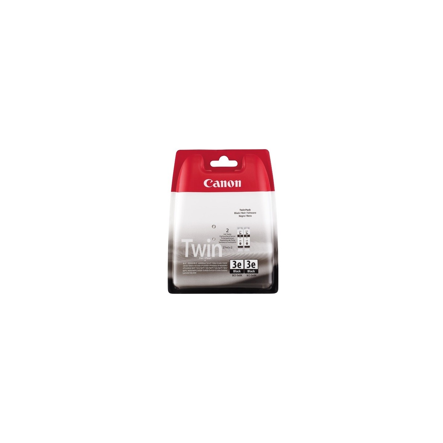 Pack de 2 Cartouches d'encre Noire  CANON (BCI3eBk)