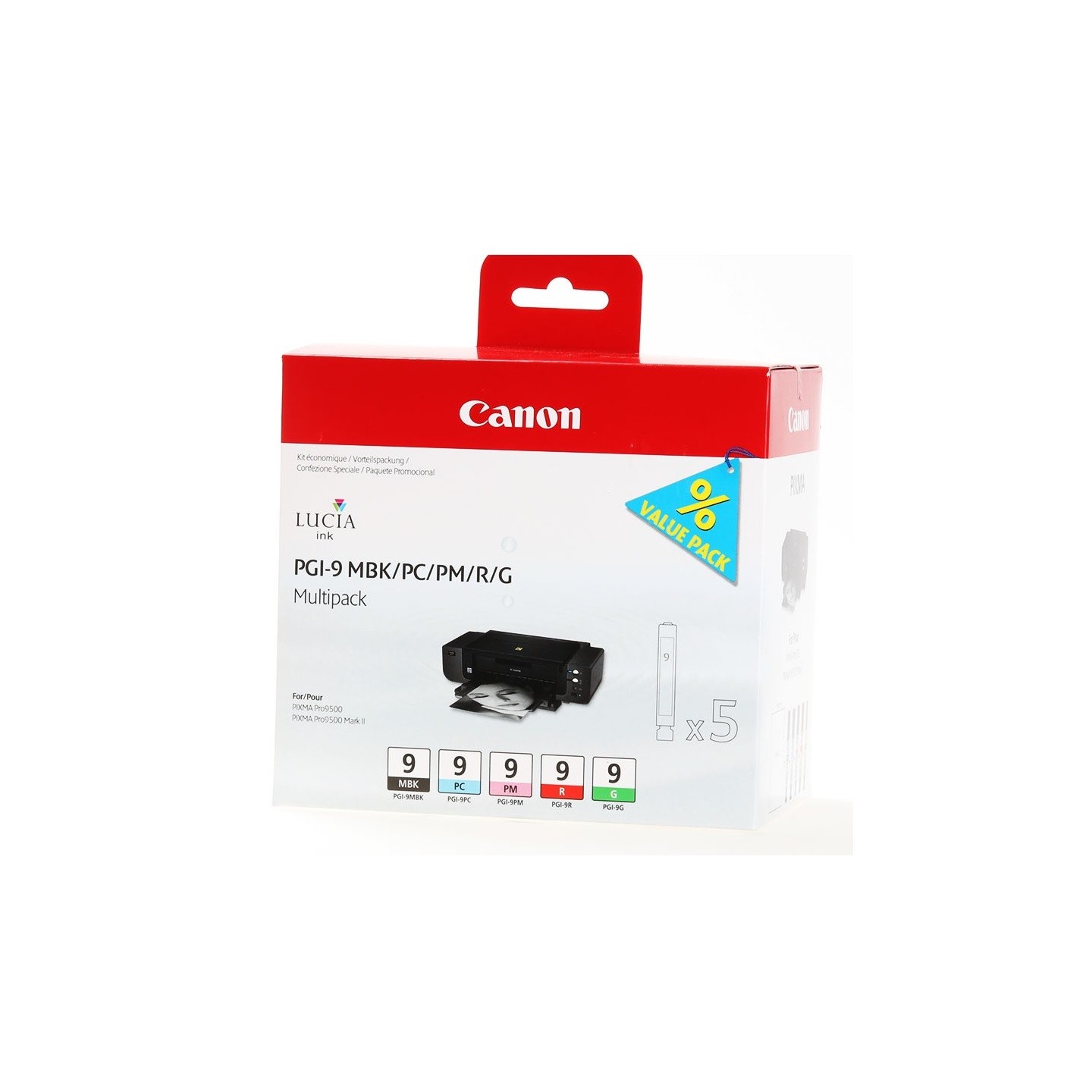 Multipack Photo 5 encres Canon PGI-9 pour pixma Pro 9500