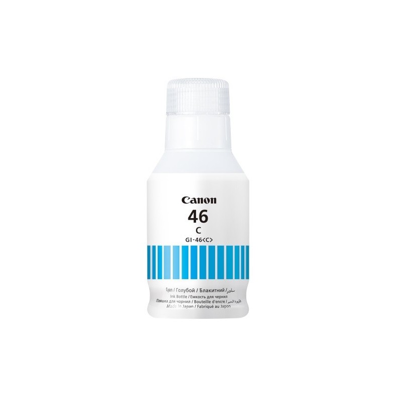 Cartouche d'encre Cyan Canon GI46C pour MAXIFY GX6040 - 14 000 pages.