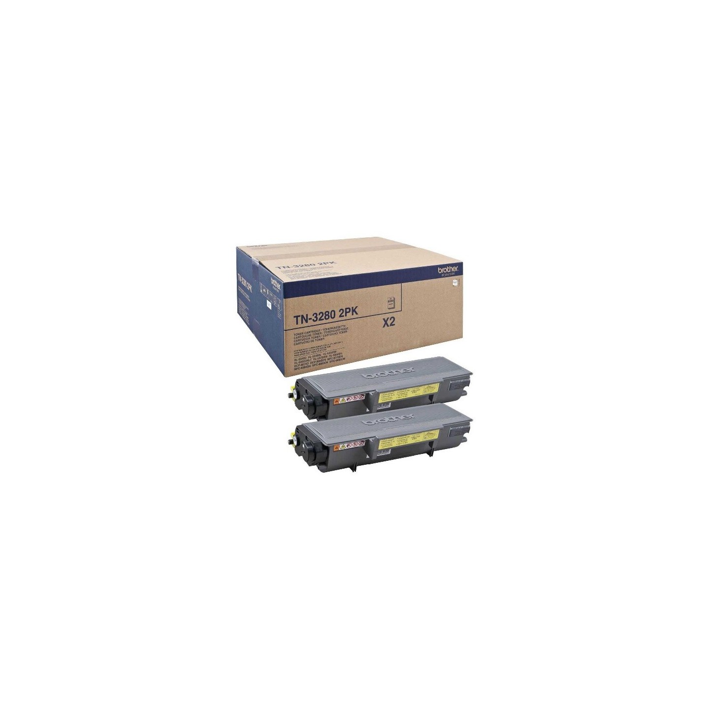 Pack 2 Toner Brother haute capacité pour HL 5340D / 5350DN / 5350DNLT / 5380DN (TN3280TWIN)
