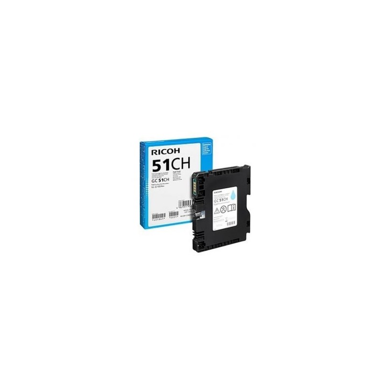 Cartouche de gel Cyan haute capacité Ricoh pour Aficio SG3210dnw ... (GC-51C)