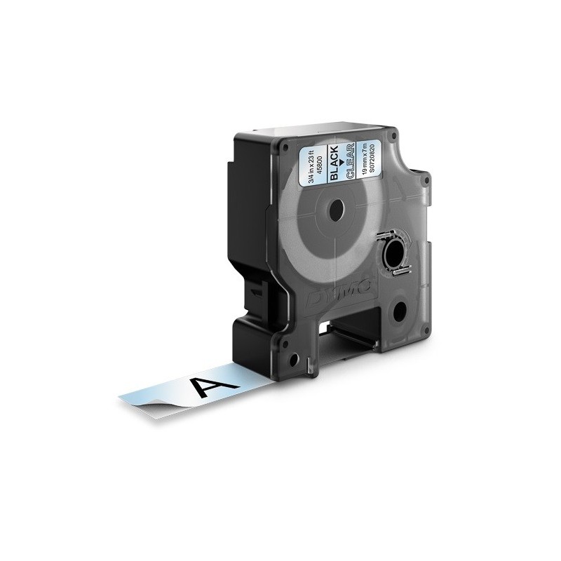 Ruban Dymo D1 (45800) - Noir sur transparent - 19mm x 7m Noir DYMO pour LabelManager