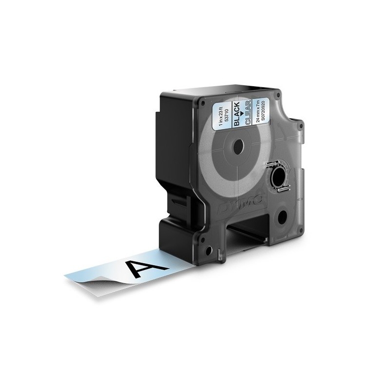 Ruban Dymo D1 (53710) - Noir sur transparent - 24mm x 7m Noir DYMO pour LabelManager