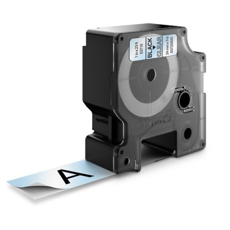 Ruban Dymo D1 (53710) - Noir sur transparent - 24mm x 7m Noir DYMO pour LabelManager