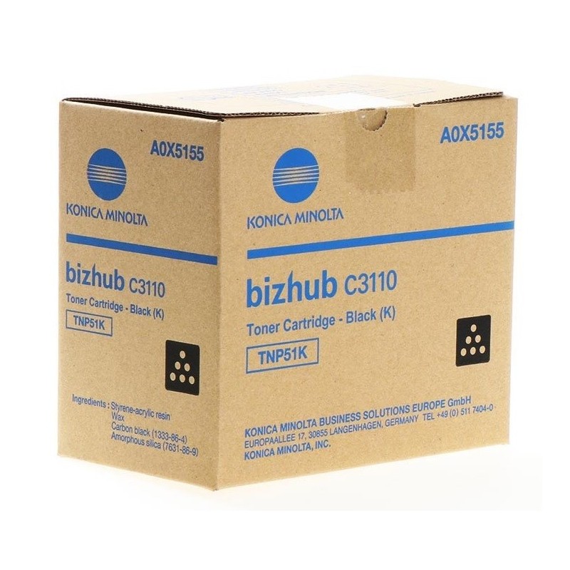 Toner noir Konica-Minolta Bizhub C3110 (TNP-51K)