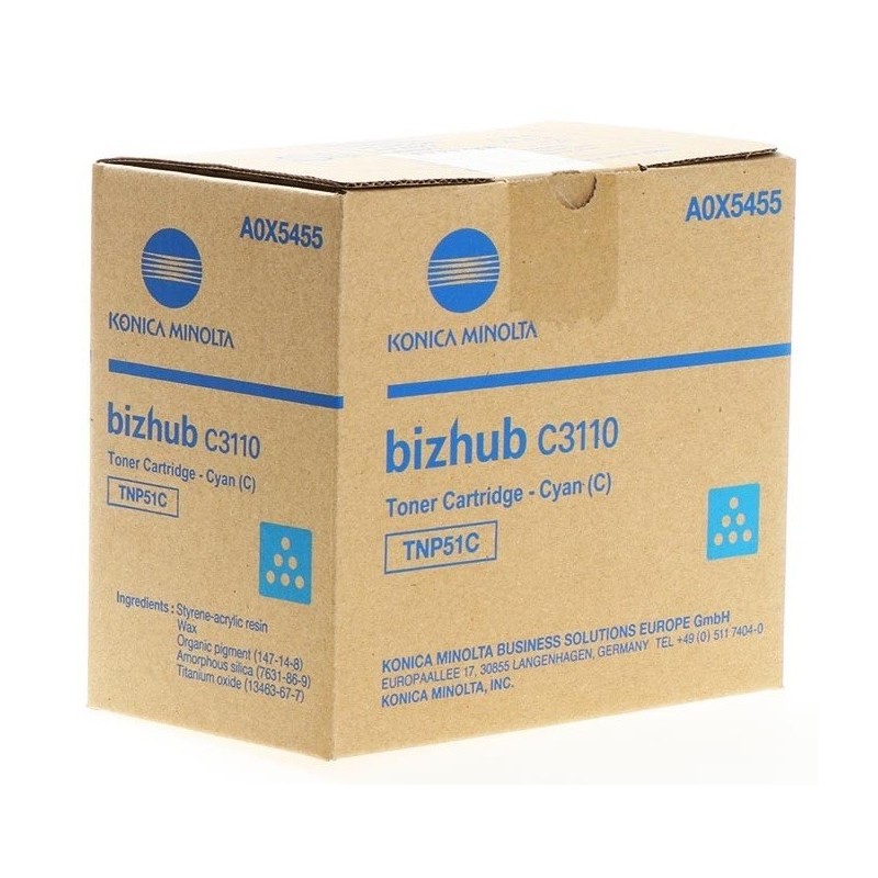 Toner cyan Konica-Minolta Bizhub C3110 (TNP-51C)