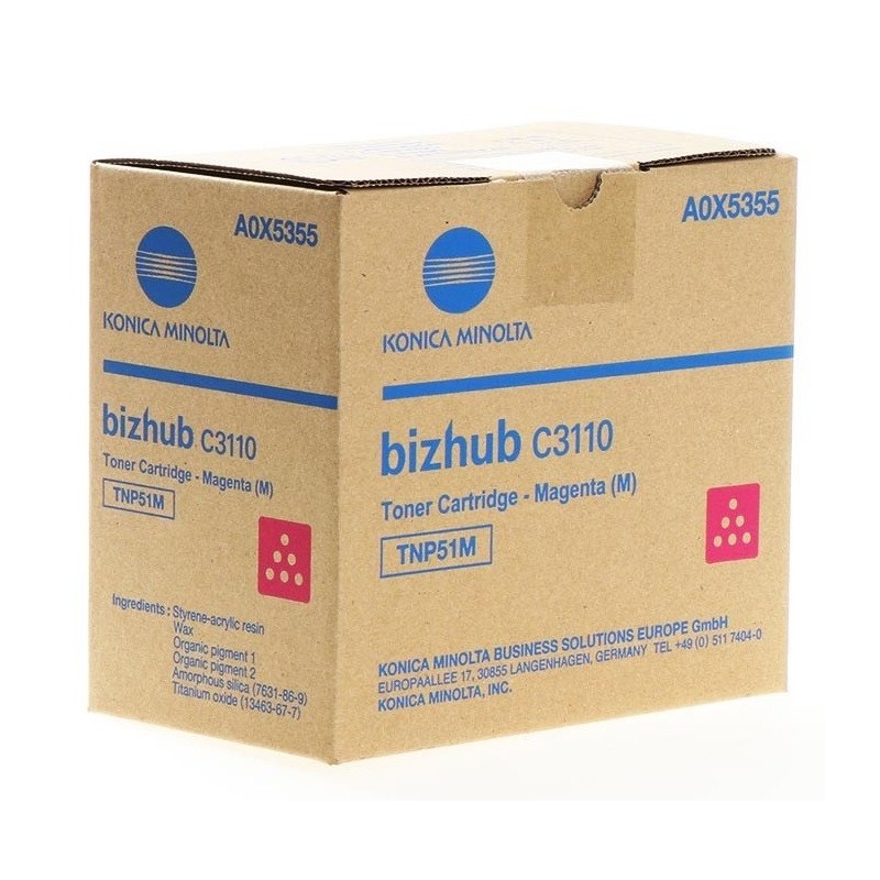 Toner magenta Konica-Minolta Bizhub C3110 (TNP-51M)