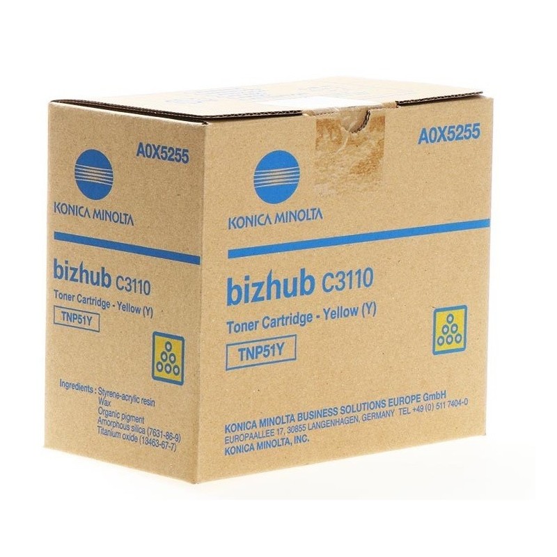 Toner jaune Konica-Minolta Bizhub C3110 (TNP-51Y)