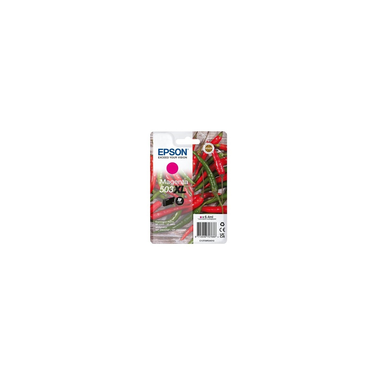 Cartouche d'encre Magenta Haute Capacité Epson pour WorkForce WF-2960dwf ... (n°503XL)