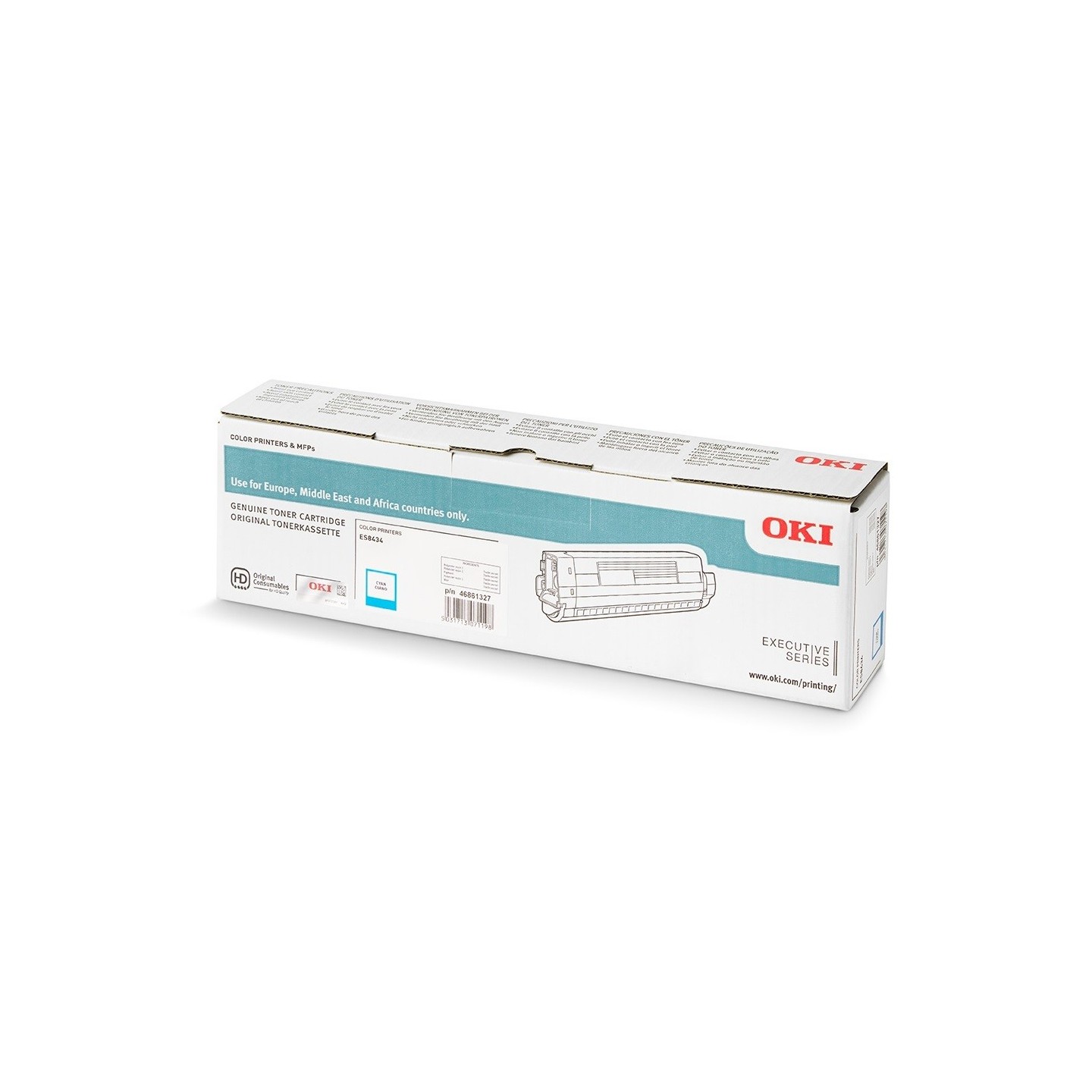 Toner Cyan haute capacité Oki original pour ES8434 (10 000 pages)