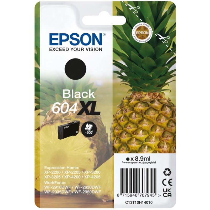Cartouche d'encre Noir Haute Capacité pour EPSON Expression Home XP2200, ...(N°604XL)