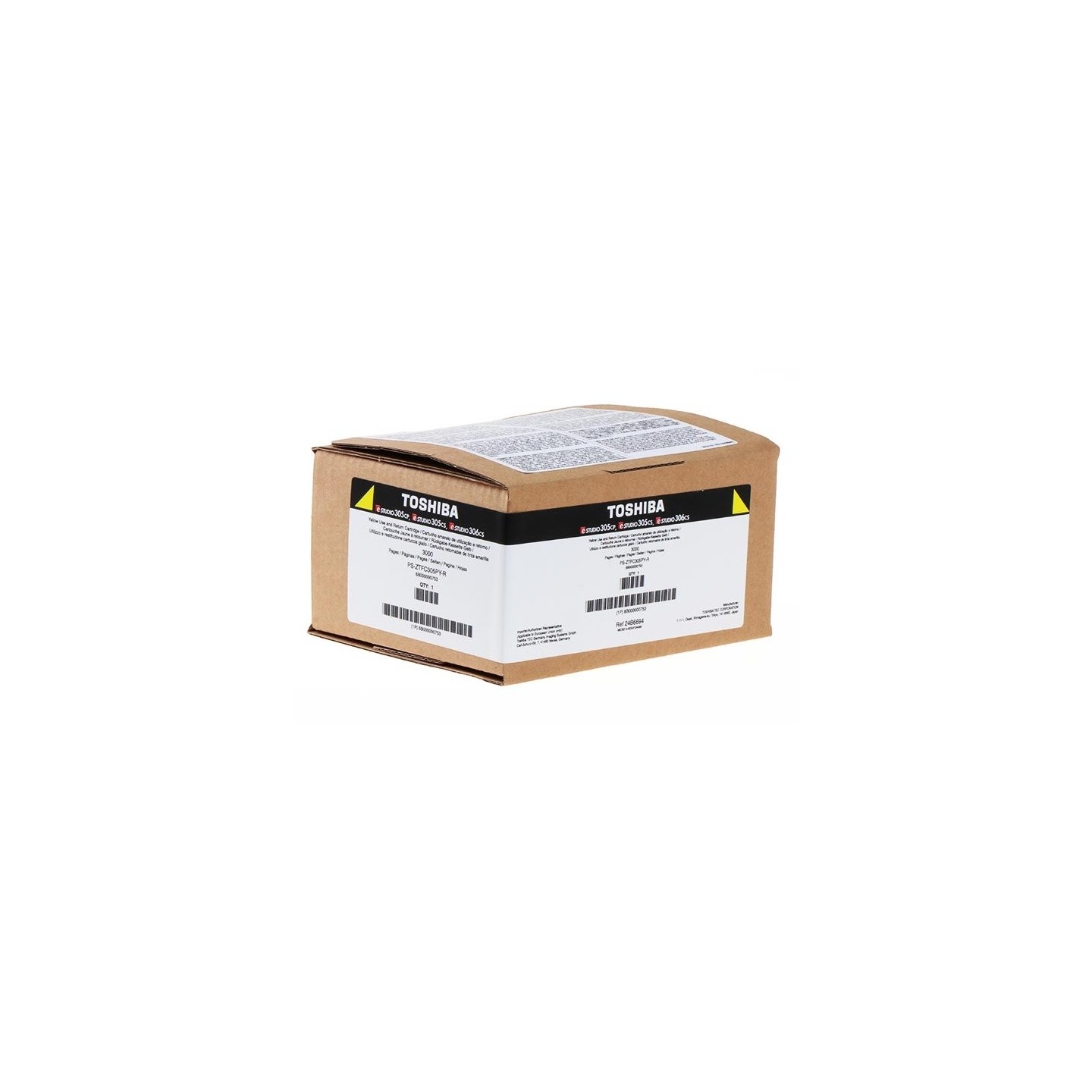 Cartouche de toner Jaune Toshiba pour e-studio 305CS, 305CP, ... (T305PYR)