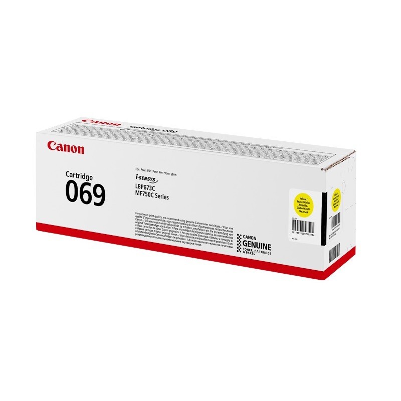 Cartouche Toner Jaune Canon N° 069 pour i SENSYS MF752Cdw, ... (069Y)