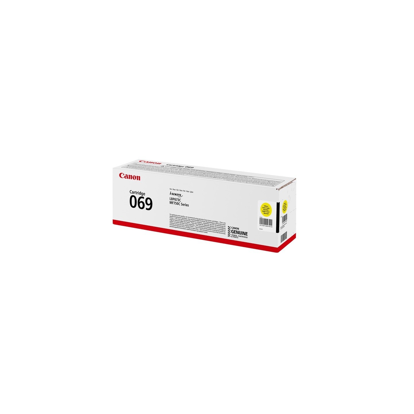 Cartouche Toner Jaune Canon N° 069 pour i SENSYS MF752Cdw, ... (069Y)