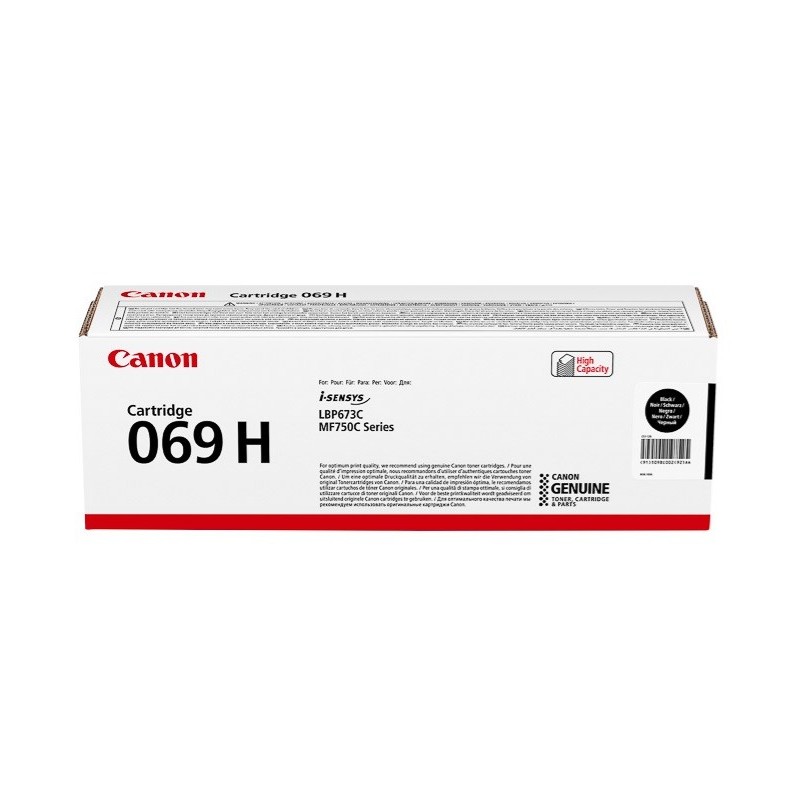 Cartouche Toner Noir Haute Capacité Canon N° 069 pour i SENSYS MF752Cdw, ... (069HBK)