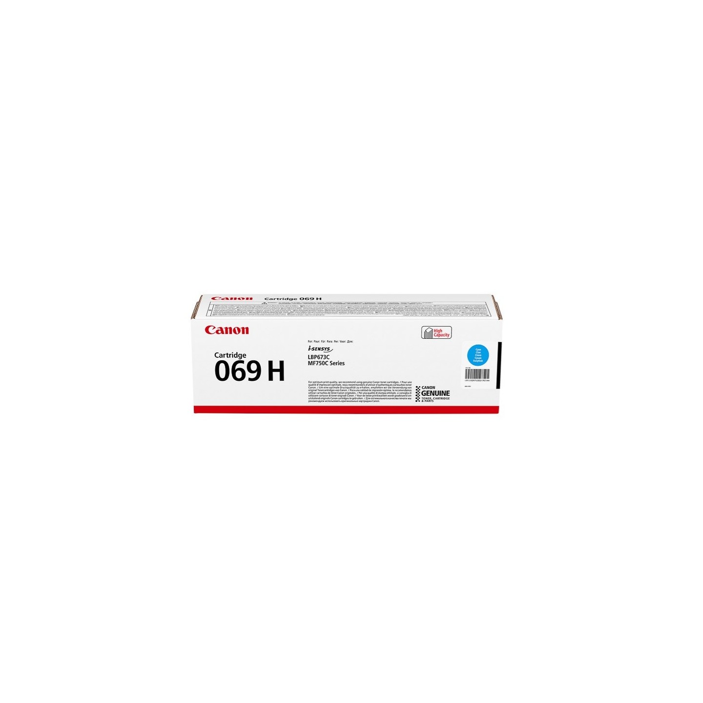 Cartouche Toner Cyan Haute Capacité Canon N° 069 pour i SENSYS MF752Cdw, ... (069HC)